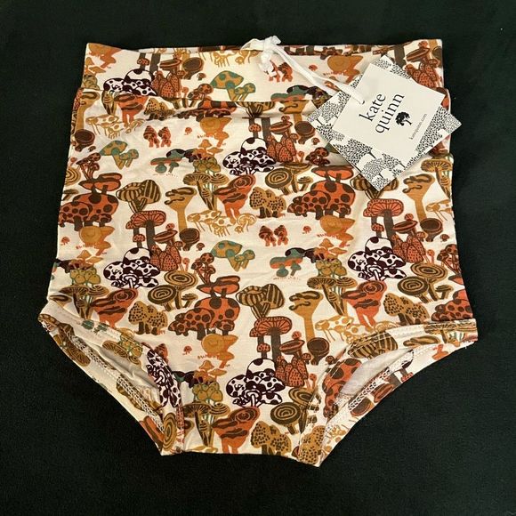 kate quinn Bottoms Kate Quinn Retro Bloomer Multi Mushroom Bamboo